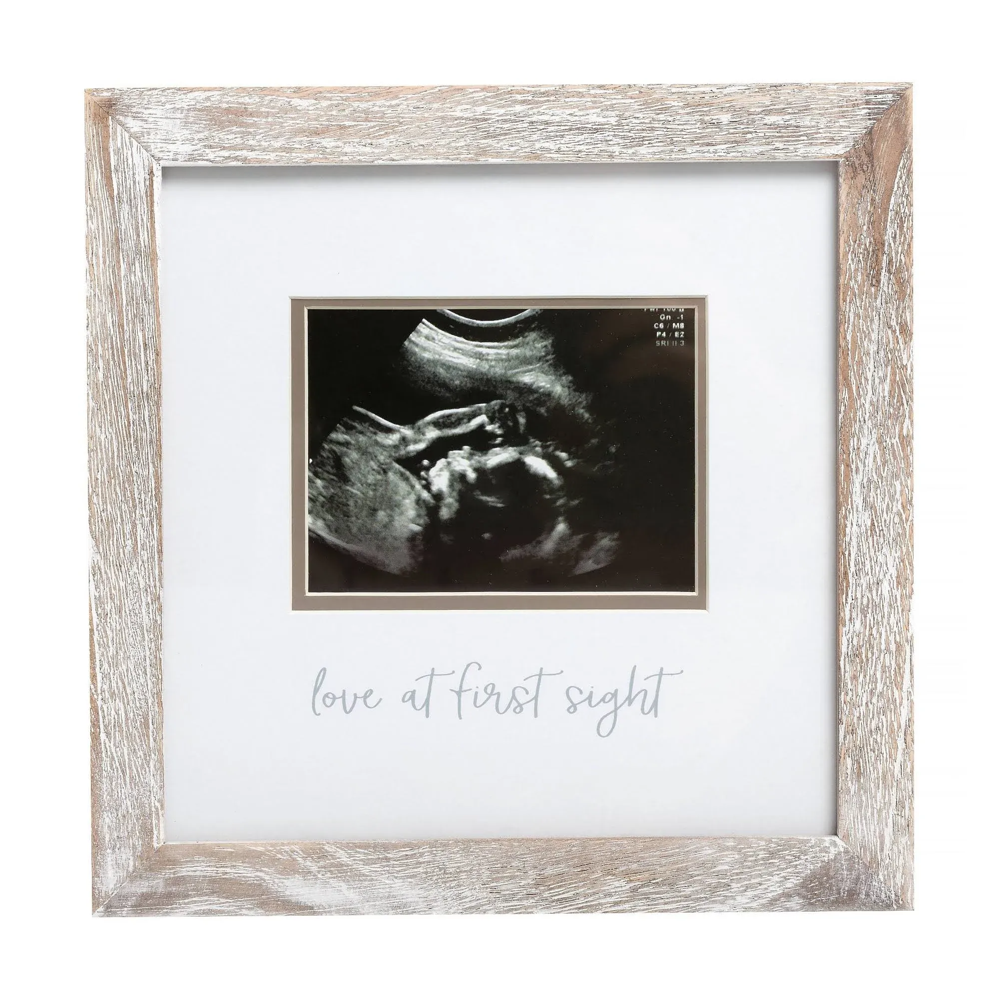 Pearhead Love at First Sight Sonogram Rustic Picture Frame