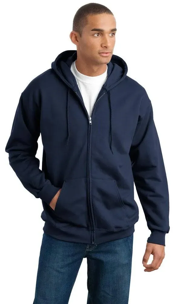 Hanes Mens Ultimate Cotton Full-Zip Hooded Sweatshirt