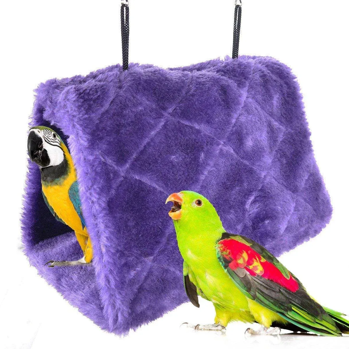 Winter Warm Bird Nest House Shed Hut Hanging Hammock Finch Cage Plush Fluffy Birds Hut Hideaway for Parrot Bird Cage Accessories