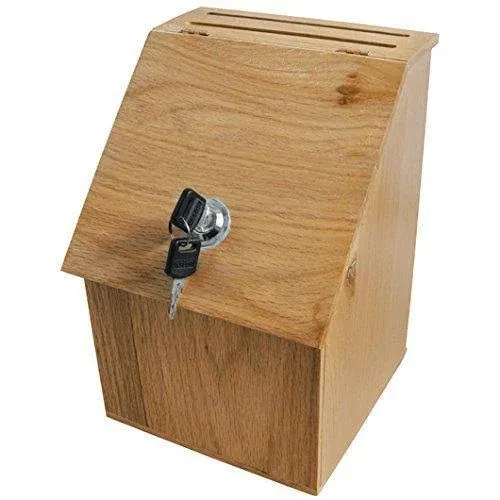 My Charity Boxes MCB - Wood Suggestion Box - Donation Box - Ballot Box - Locking ...