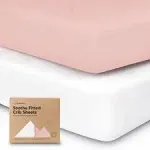 KeaBabies Organic Fitted Crib Sheets Rose