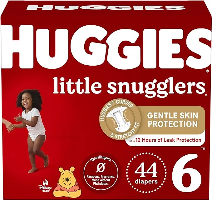 Huggies Little Snugglers Diapers, Disney Baby, 6 (Over 35 lb) - 44 diapers