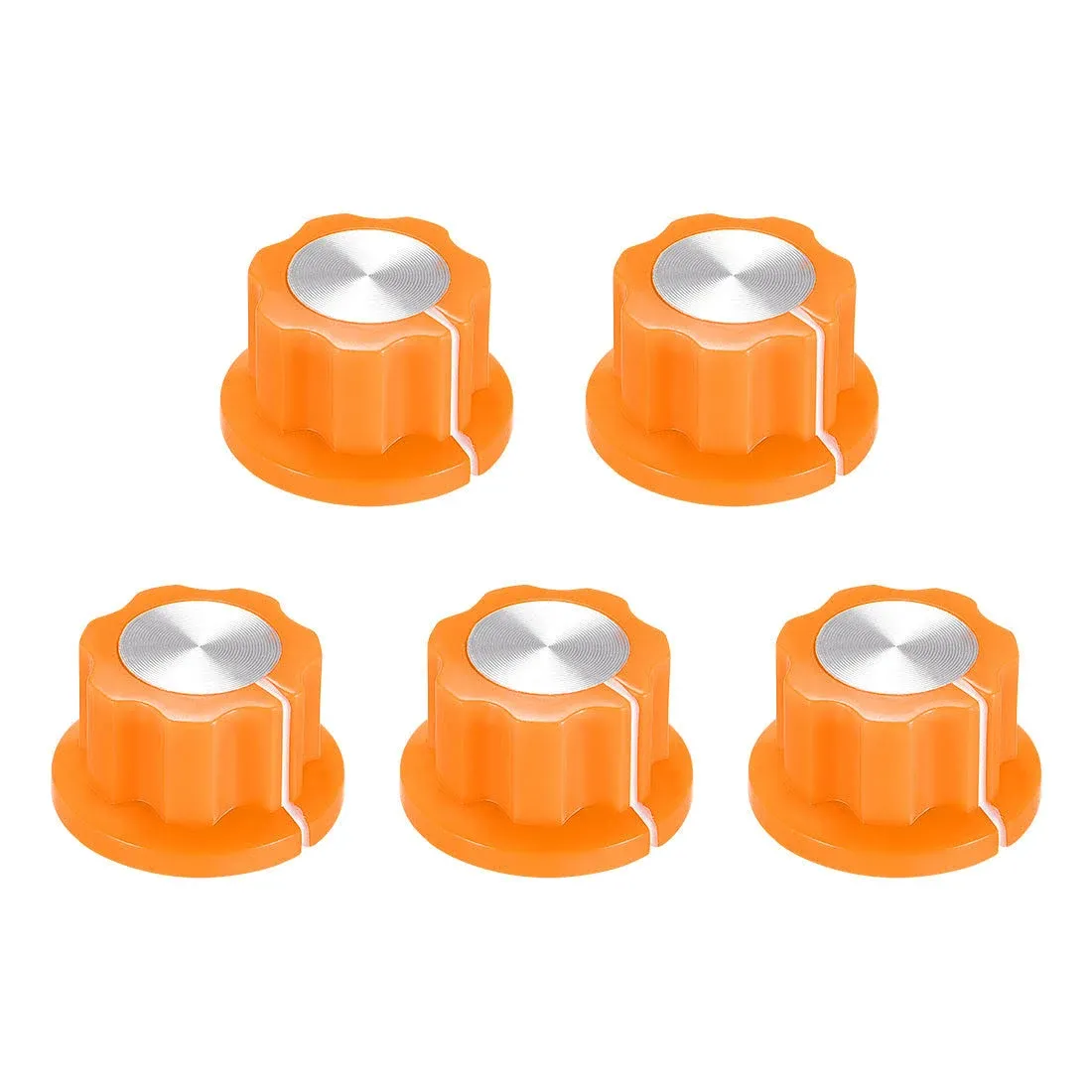 Uxcell 5pcs 6.4mm Shaft Hole Potentiometer Volume Control Rotary Knobs Effect ...