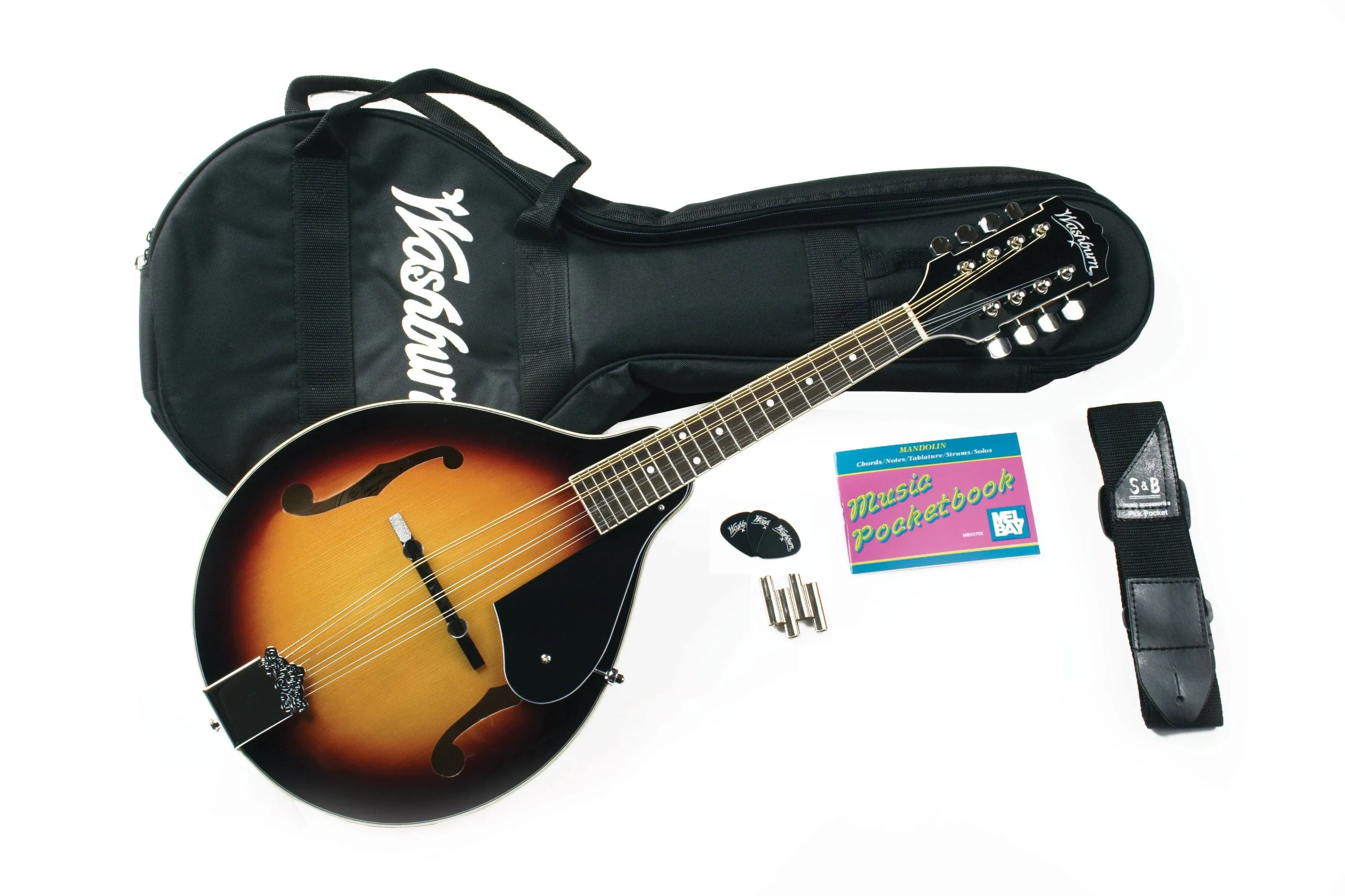 Washburn M1K-A Americana Series A-Style Mandolin Pack