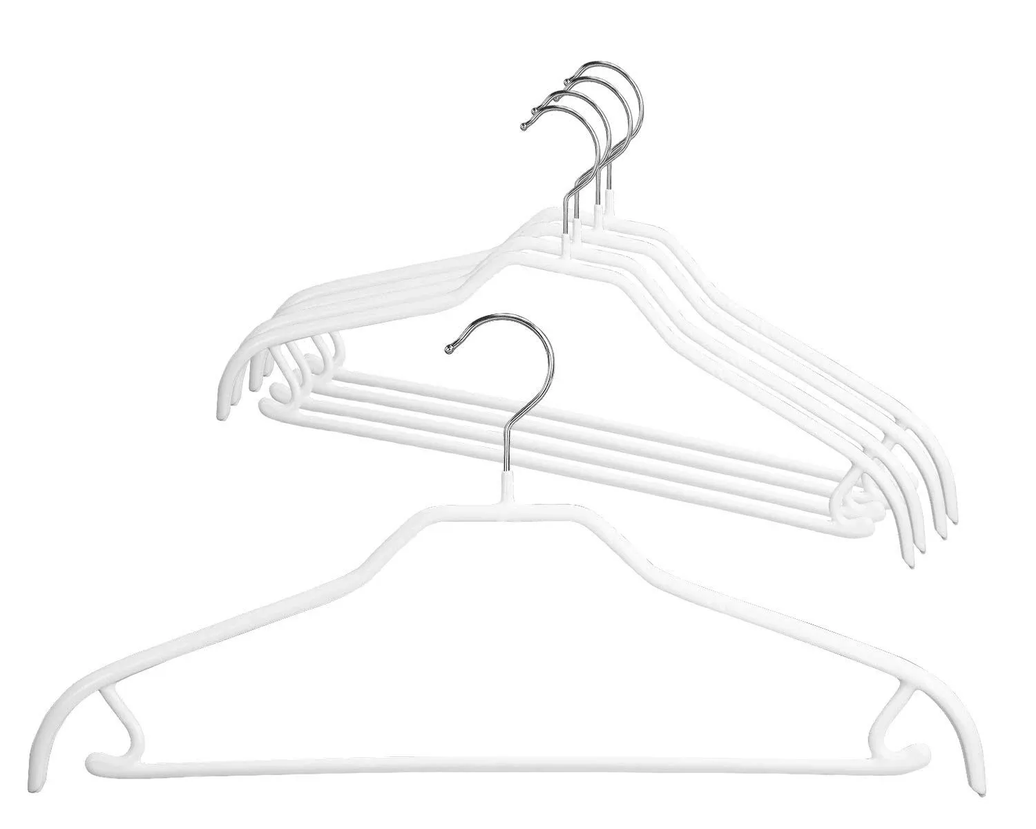 Mawa by Reston Lloyd Silhouette Series Non-Slip Space Saving Hanger with Pant Bar ...