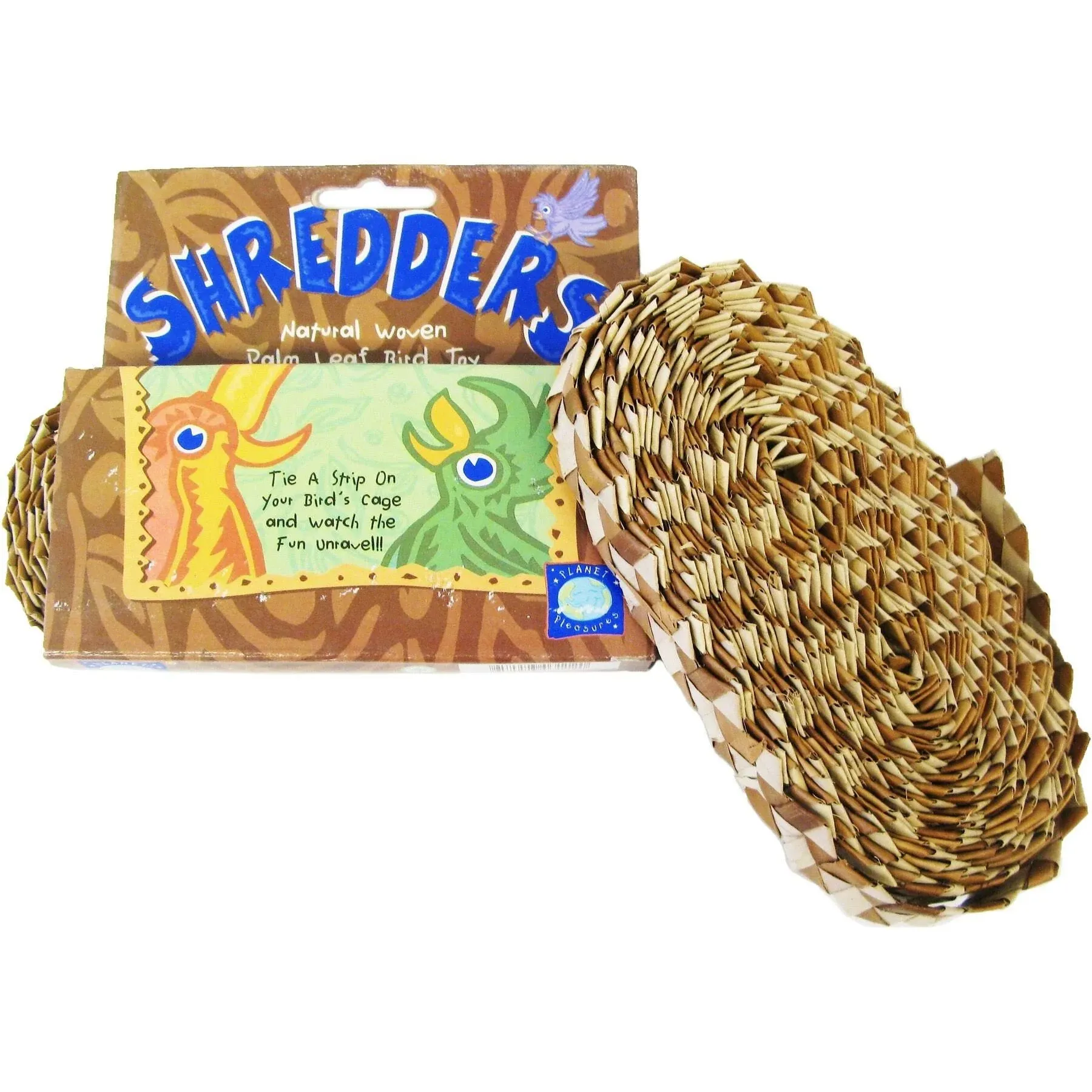 Planet Pleasures Shredders Natural Zig-Zag Bird Toy