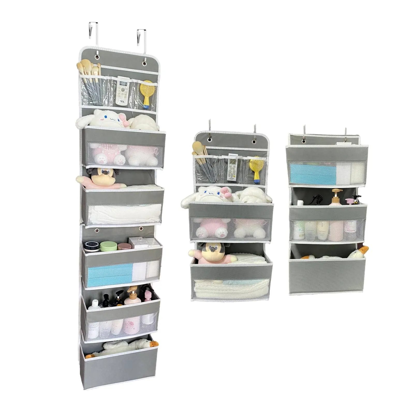 DEVINK Over The Door Organizer, 6 Tiers Removable 1 Split Into 2 Swing-proof ...