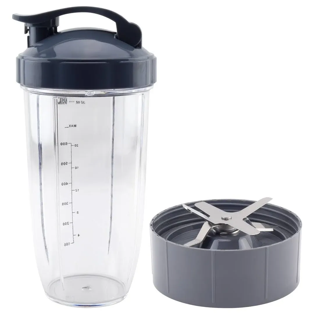 Felji Extractor Blade and 32 oz Colossal Cup with Flip Top to Go Lid Combo for N