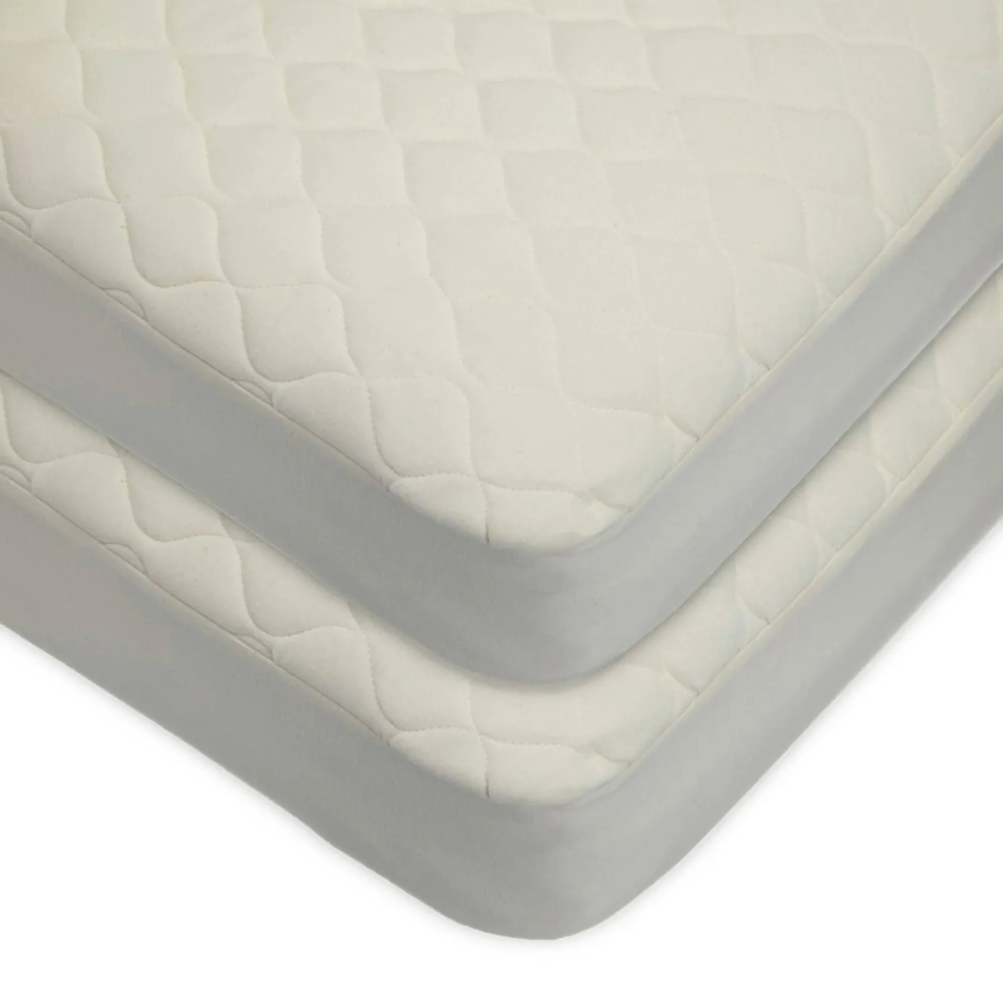 Waterproof Quilted Crib Size Fitted Mattress Cover Made with Organic Cotton Top 