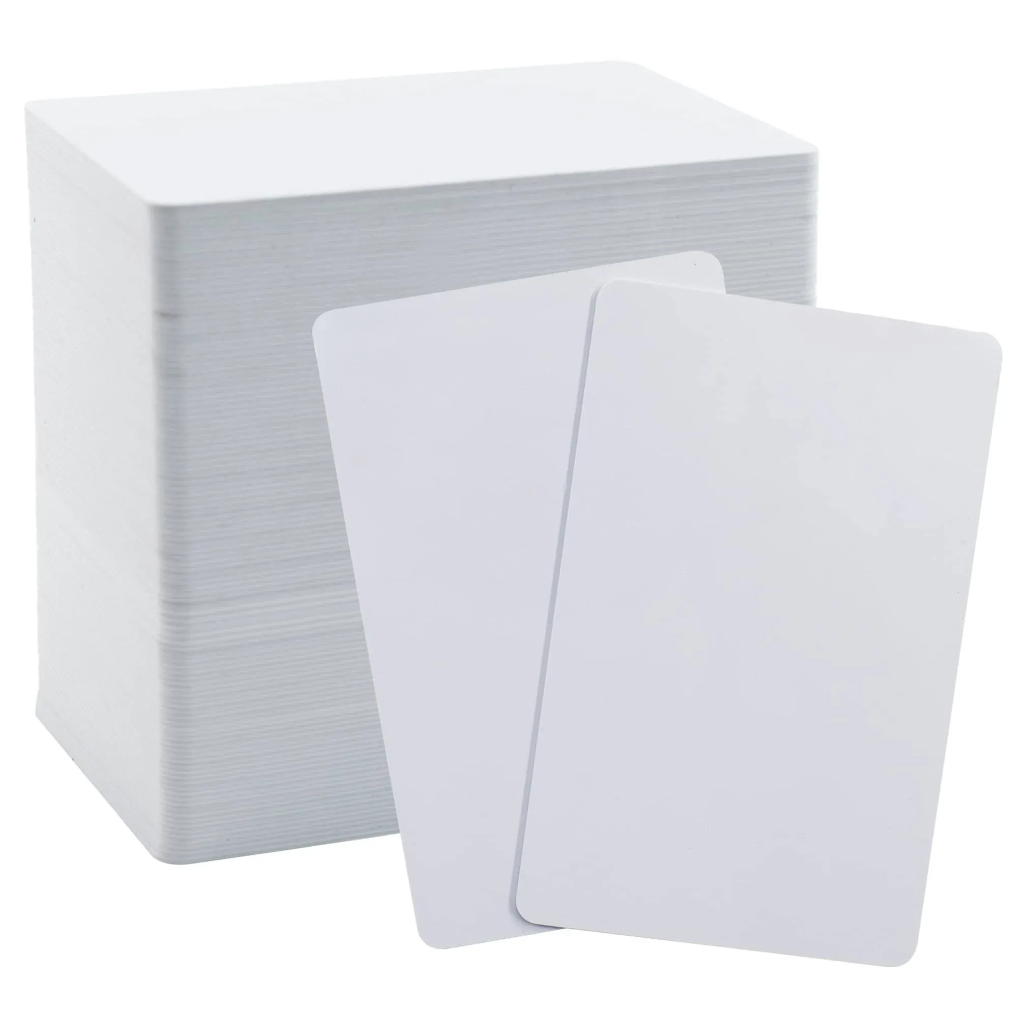 VANRA 100 Pack Premium Blank PVC Cards for Photo ID Badge Printers CR80 30 Mil W