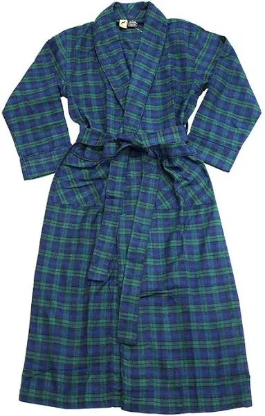 Norty Men&#039;s Soft Brushed Cotton Blend Flannel Shawl Collar Bathrobe