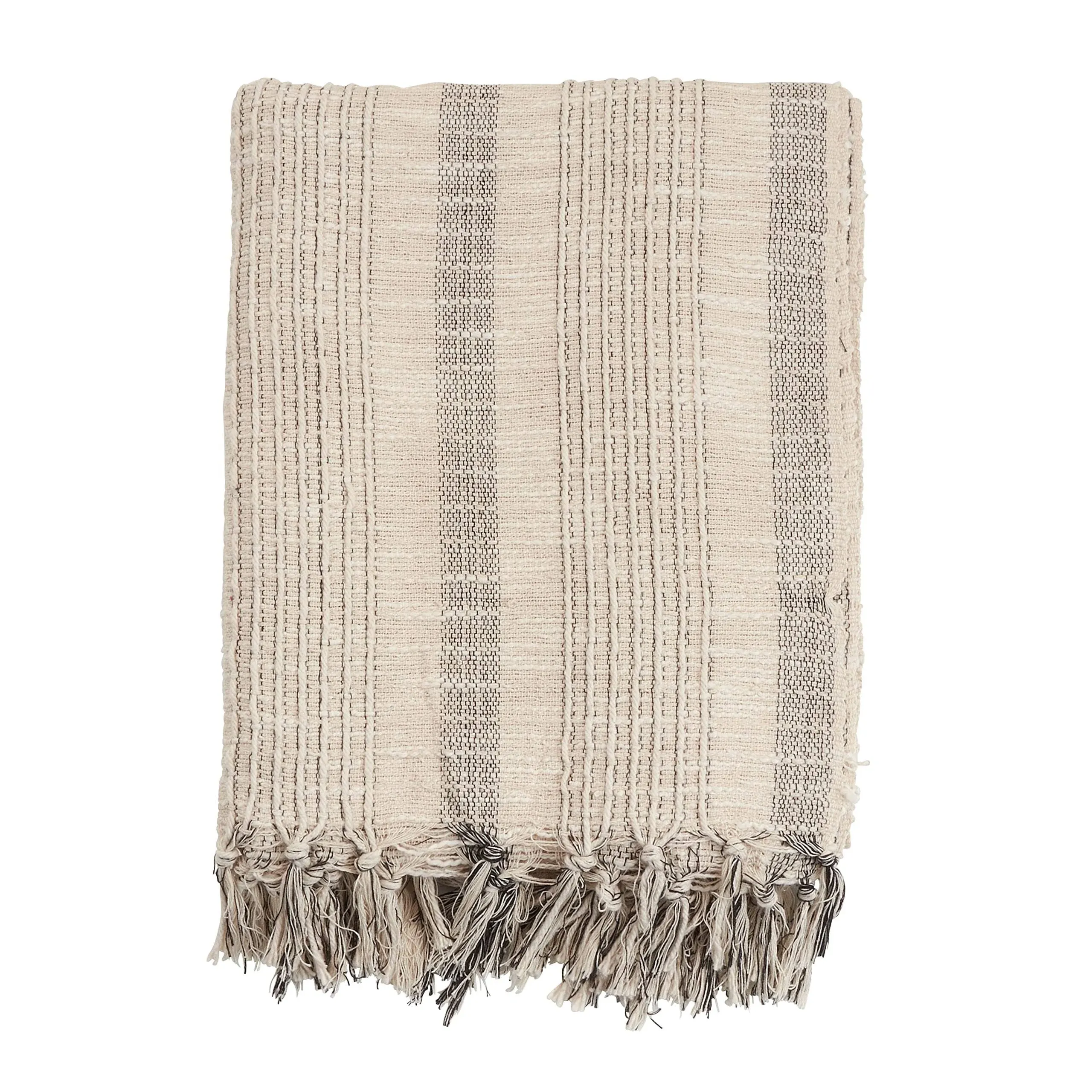 Saro Lifestyle Striped Woven Throw Blanket