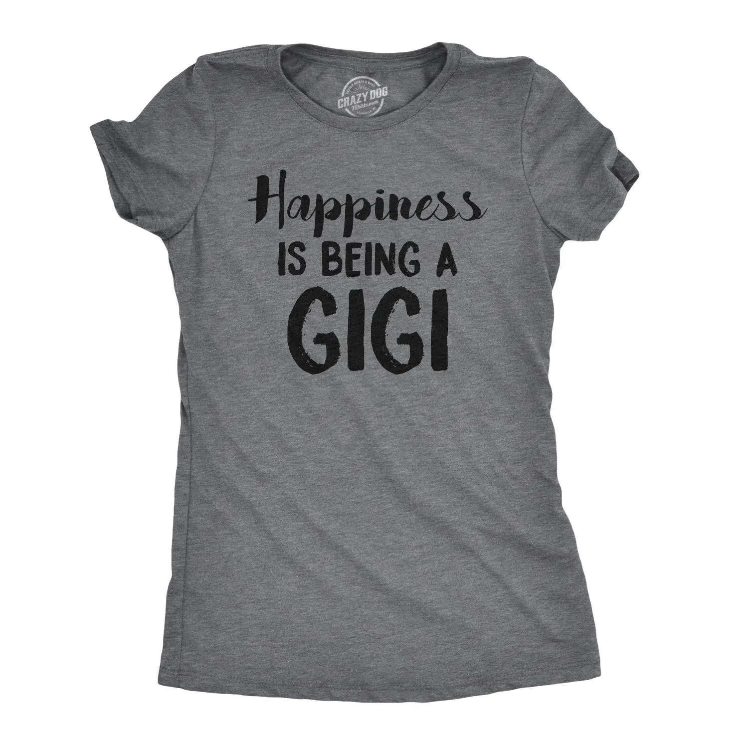 Womens Happiness Is Being A Gigi T Shirt Cute Gift for Grandma Funny Grandmother