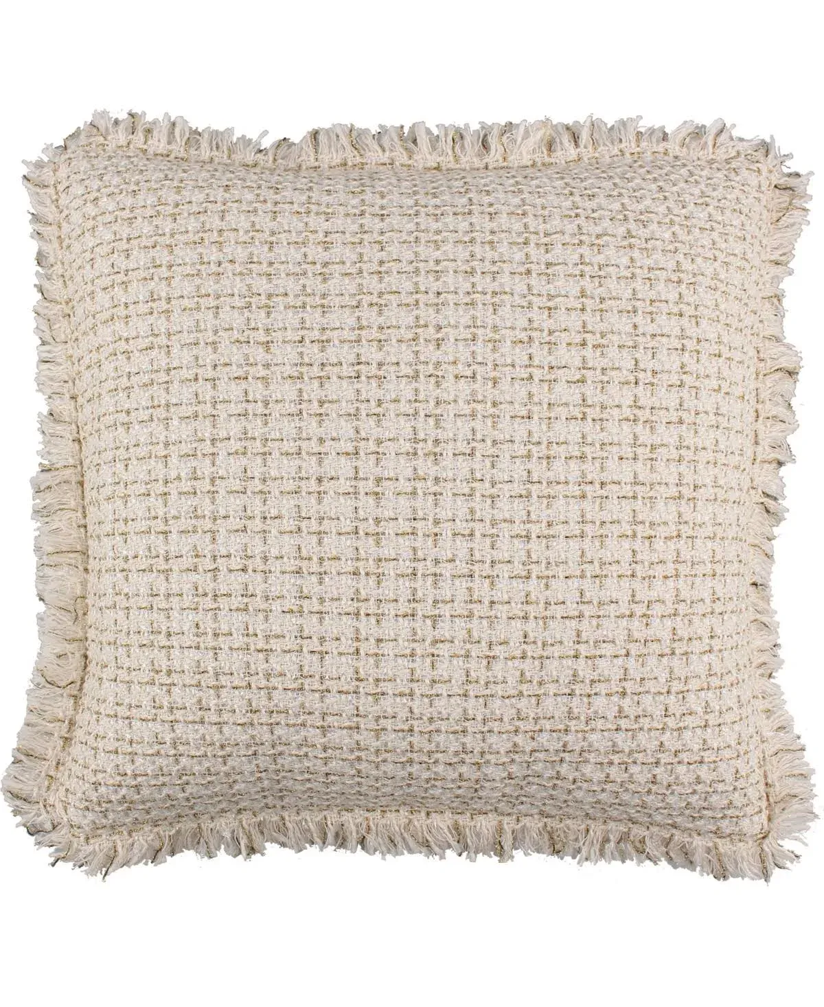 18X18 Textured Fringe Pillow