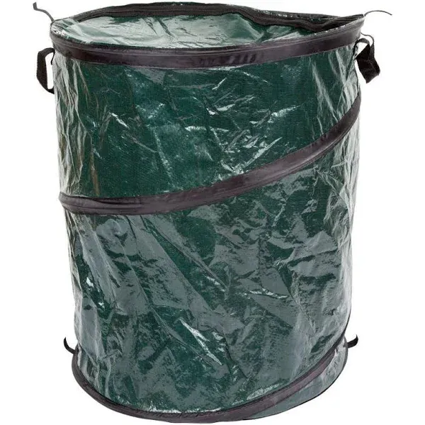 33-Gallon Outdoor Pop-Up Garbage Can - Collapsible Trash Can Trash Bag Holder