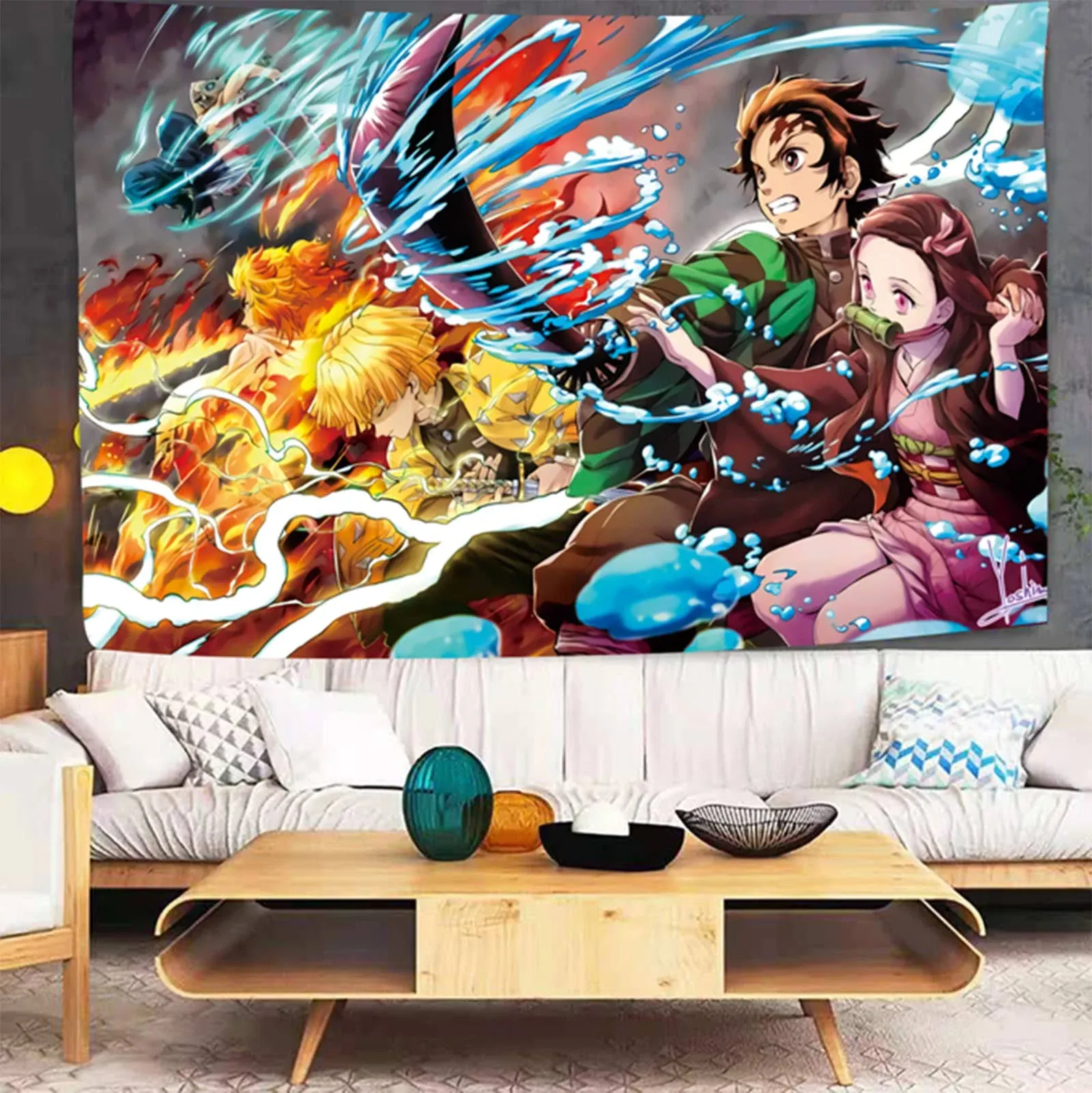 Timimo Anime Tapestry Poster - Japanese Anime Merchandise - Anime Decorations Wall Art - Room Decoration, Birthday Wallpaper 78.7x59 Inches