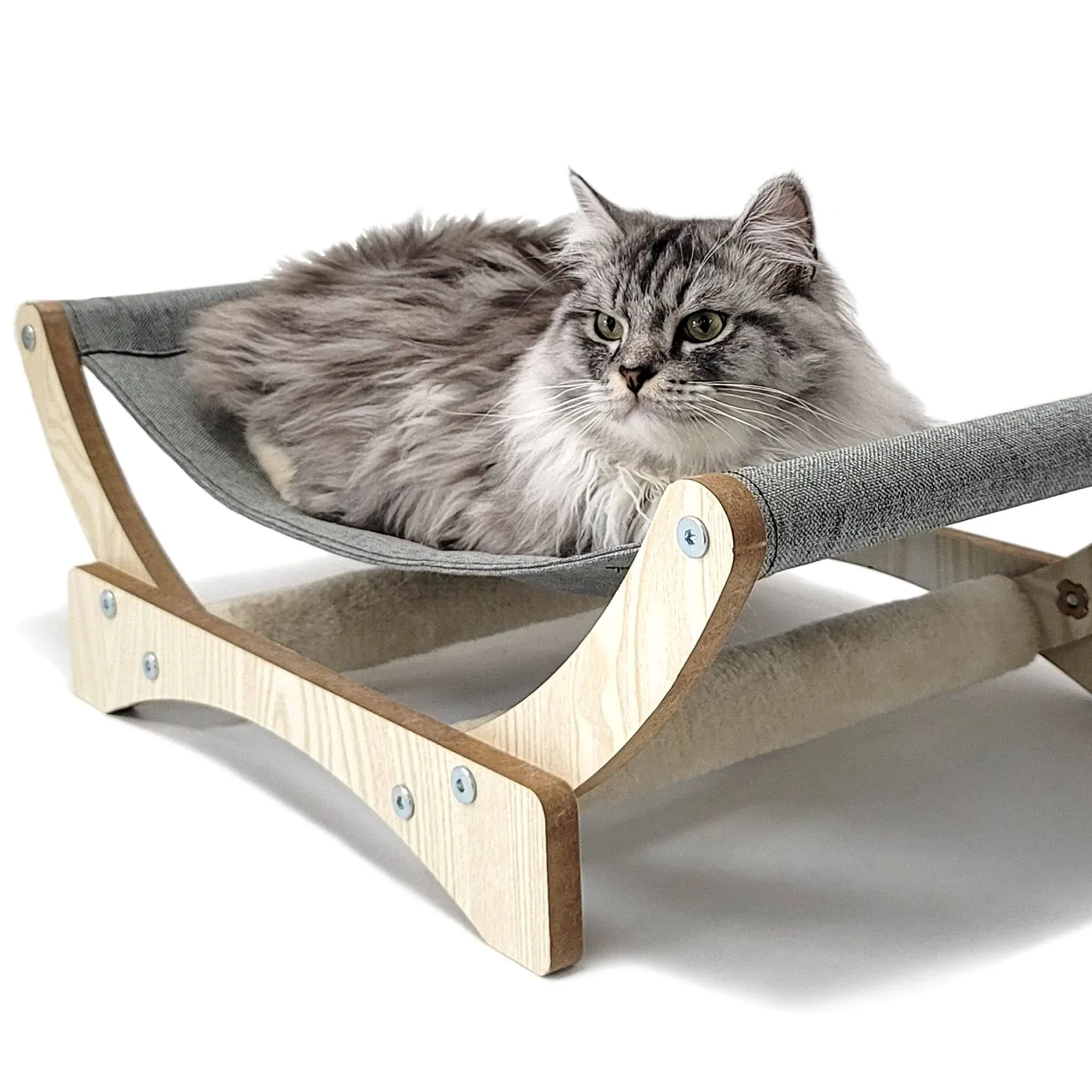 HeyKitten 24in Cat Hammock Couch, Elevated Sleeping Bed with Anti-Tip Sturdy ...