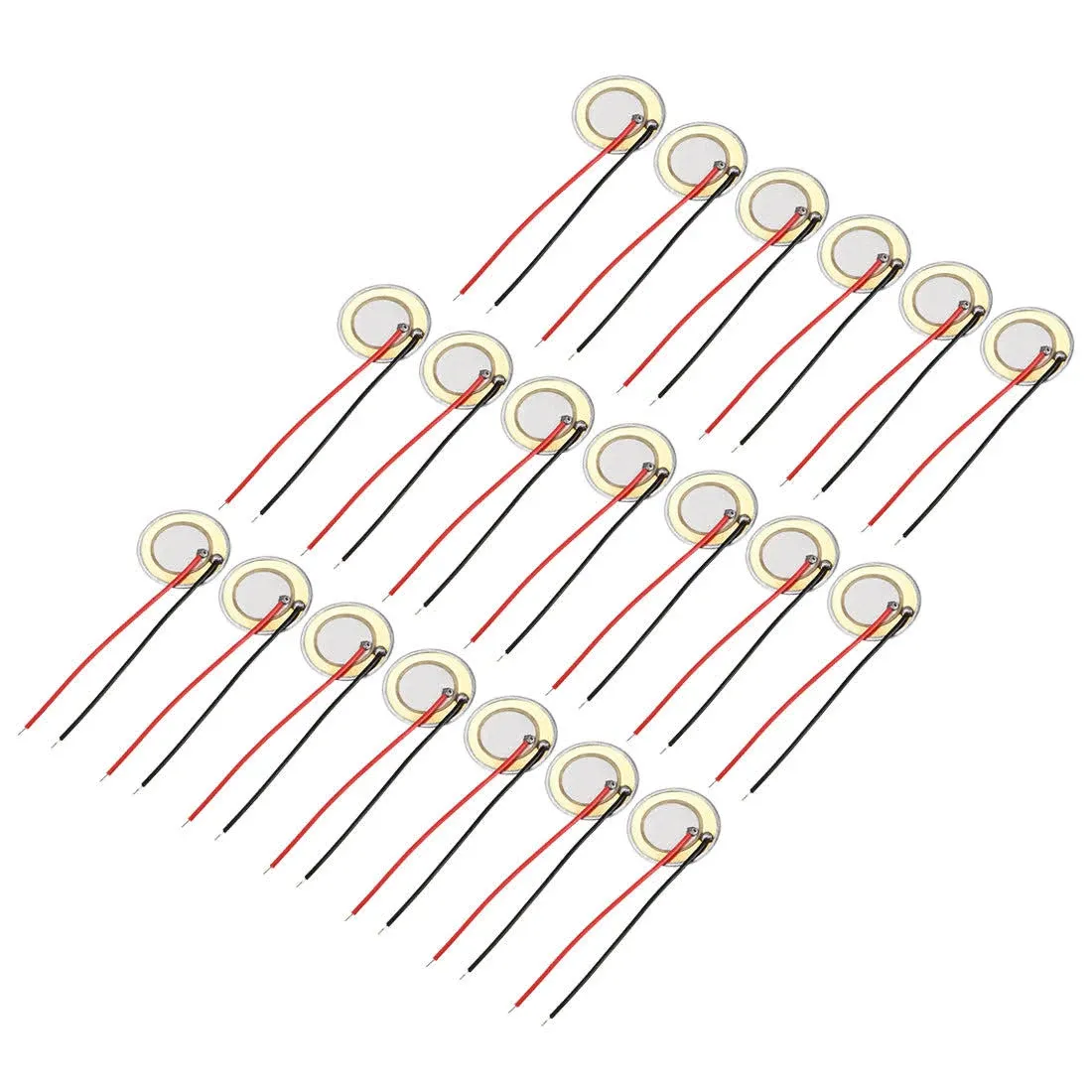 Uxcell 20 Pcs Piezo Discs 20mm Acoustic Pickup Transducer Microphone Trigger ...