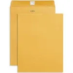 Blue Summit Supplies 100 10” x 13” Clasp Envelopes with Gummed Seal, Large Clasp Mailing Envelopes Made from 28lb Kraft Paper, for Mailing Larger