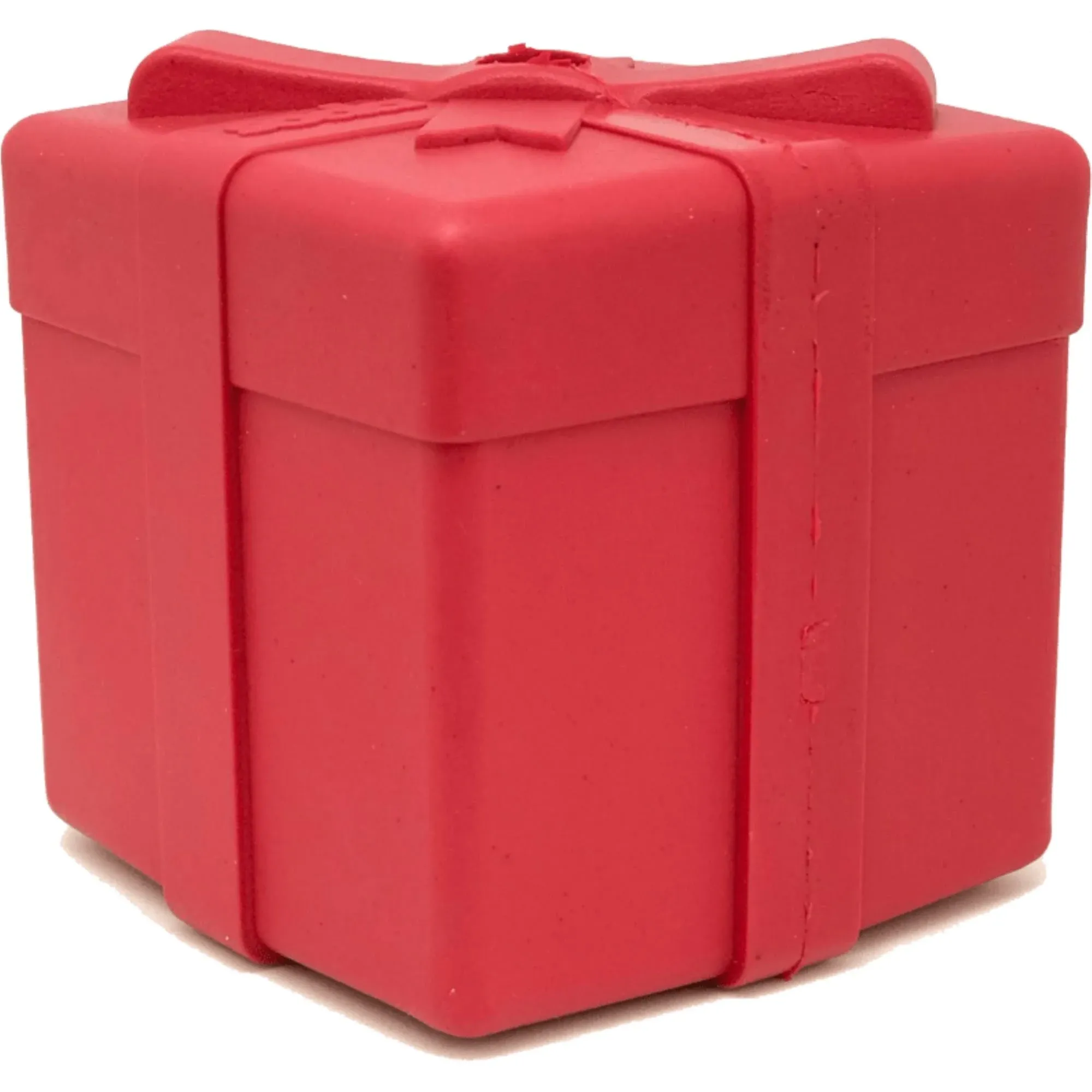 SP Gift Box Durable Rubber Chew Toy & Treat Dispenser Red Large