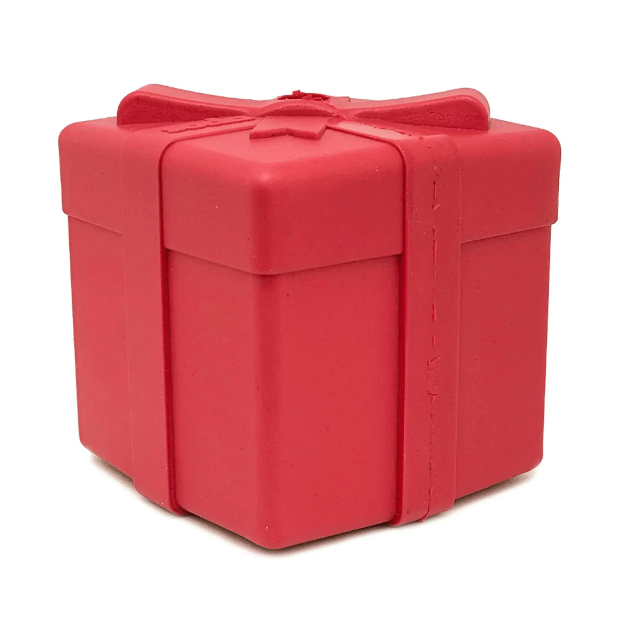 SP Gift Box Durable Rubber Chew Toy & Treat Dispenser Red Medium