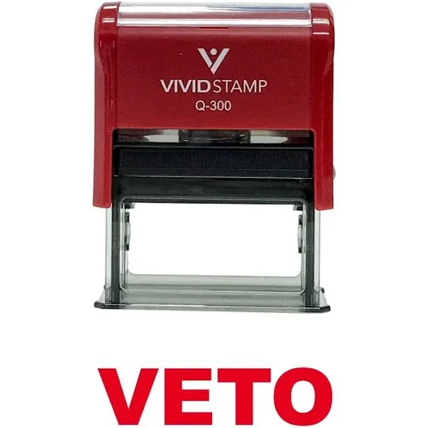 VETO Self Inking Rubber Stamp