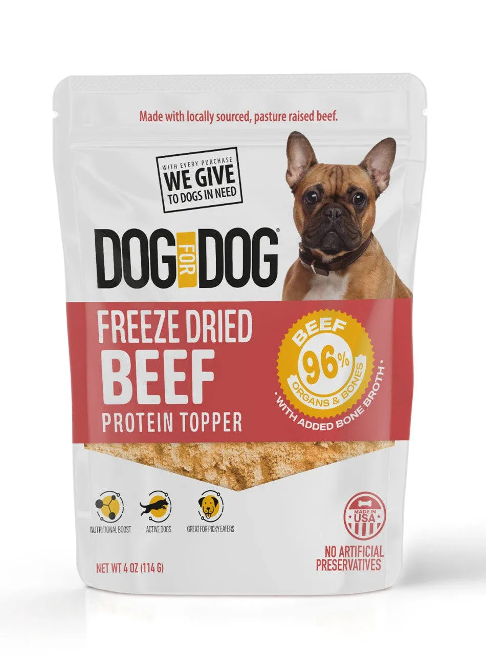 Get Dried Beef with Bone Broth for Dog | Natural Protein 8oz / Beef