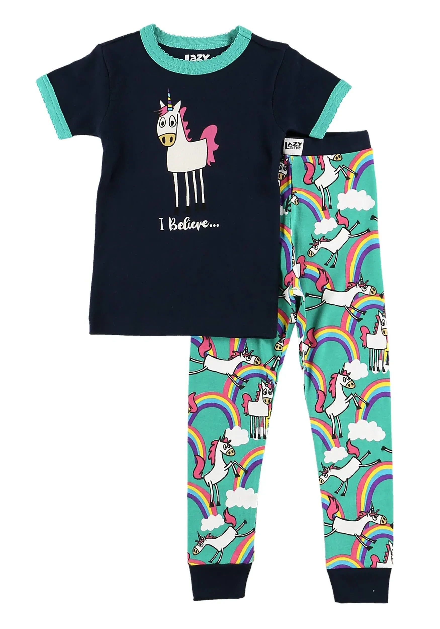 Lazy One Kids Unicorn Pajama Set 8