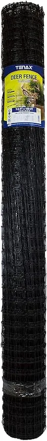 Tenax 100-ft x 7-ft Black Plastic Extruded Mesh Rolled Fencing with Mesh Size 2-in x 2-in