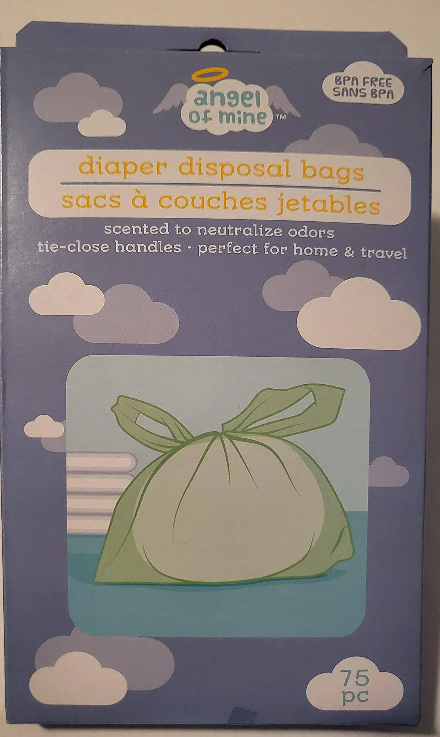 Diaper Disposal Bags Fragrance Fresh 75 Bags BPA Free