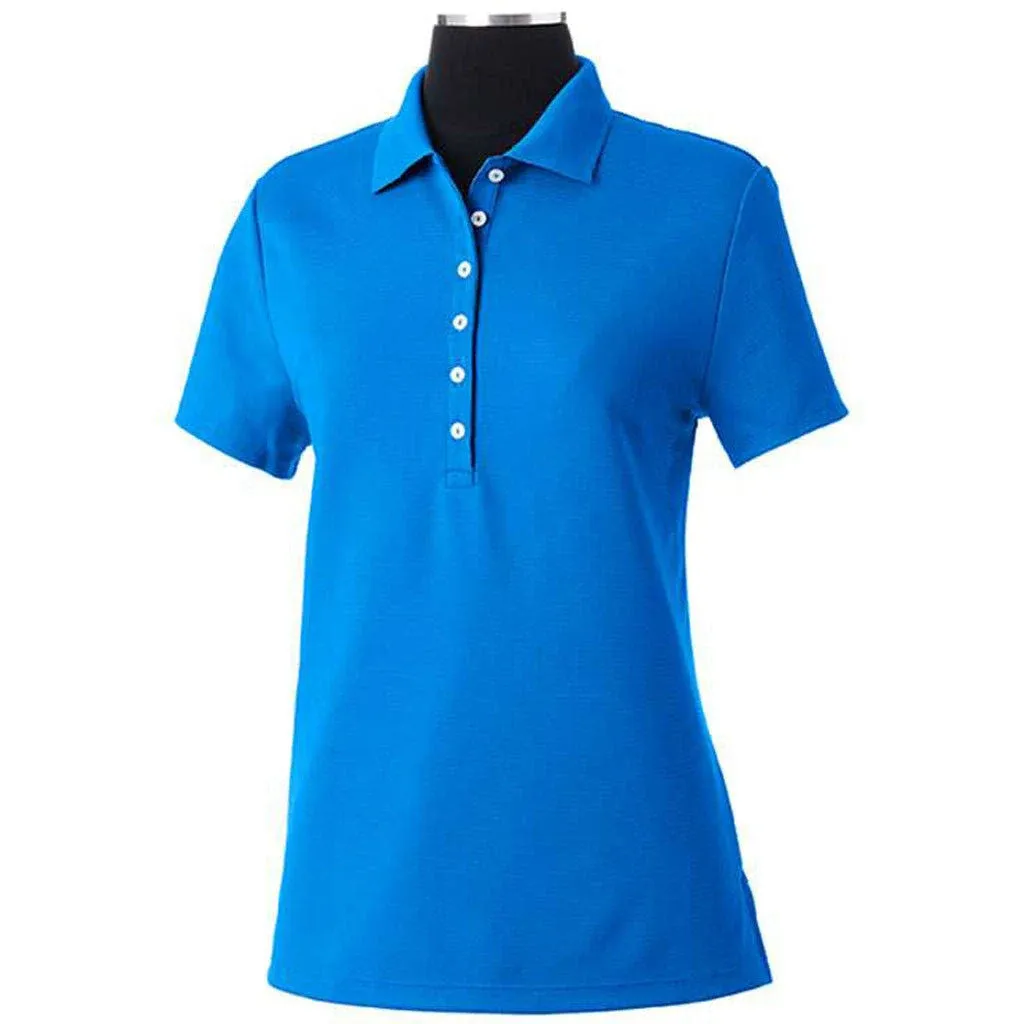 Callaway Womens Golf Ottoman Polo Shirt Blue Stripe Short Sleeve Collar Button M