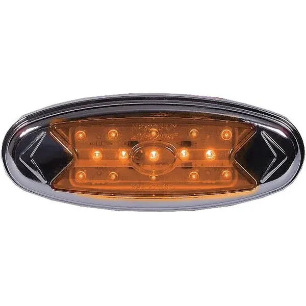 Maxxima 3JYE5 Clearance Light, LED, Amber, Oval, 5-7/8 L