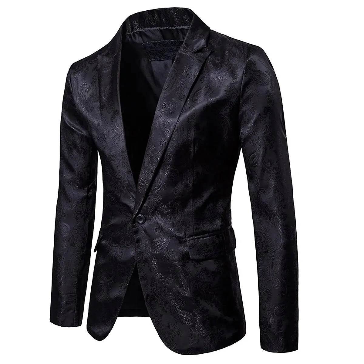 Cloudstyle Mens Slim Fit Paisley Suit Single Breasted Party Suit Jacket 1 Button Sport Coat