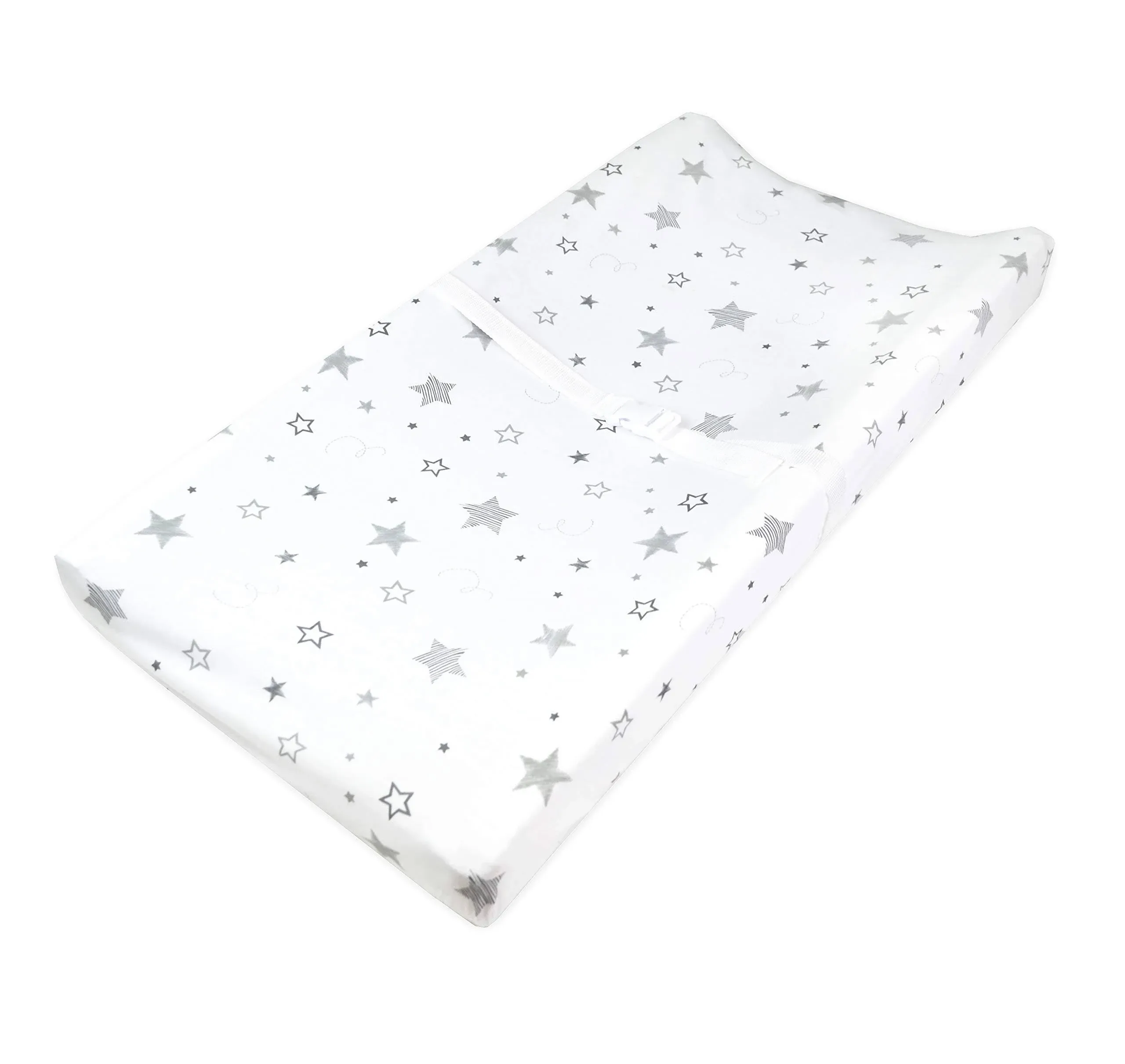 TL Care Printed 100% Cotton Knit Fitted Contoured Changing Table Pad Cover - Compatible with Mika Micky Bassinet, Super Stars, for Boys and Girls