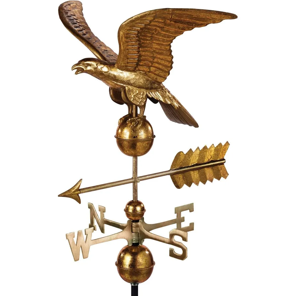 Good Directions 0955GL Smithsonian Eagle Weathervane - Pure Copper with Golden ...