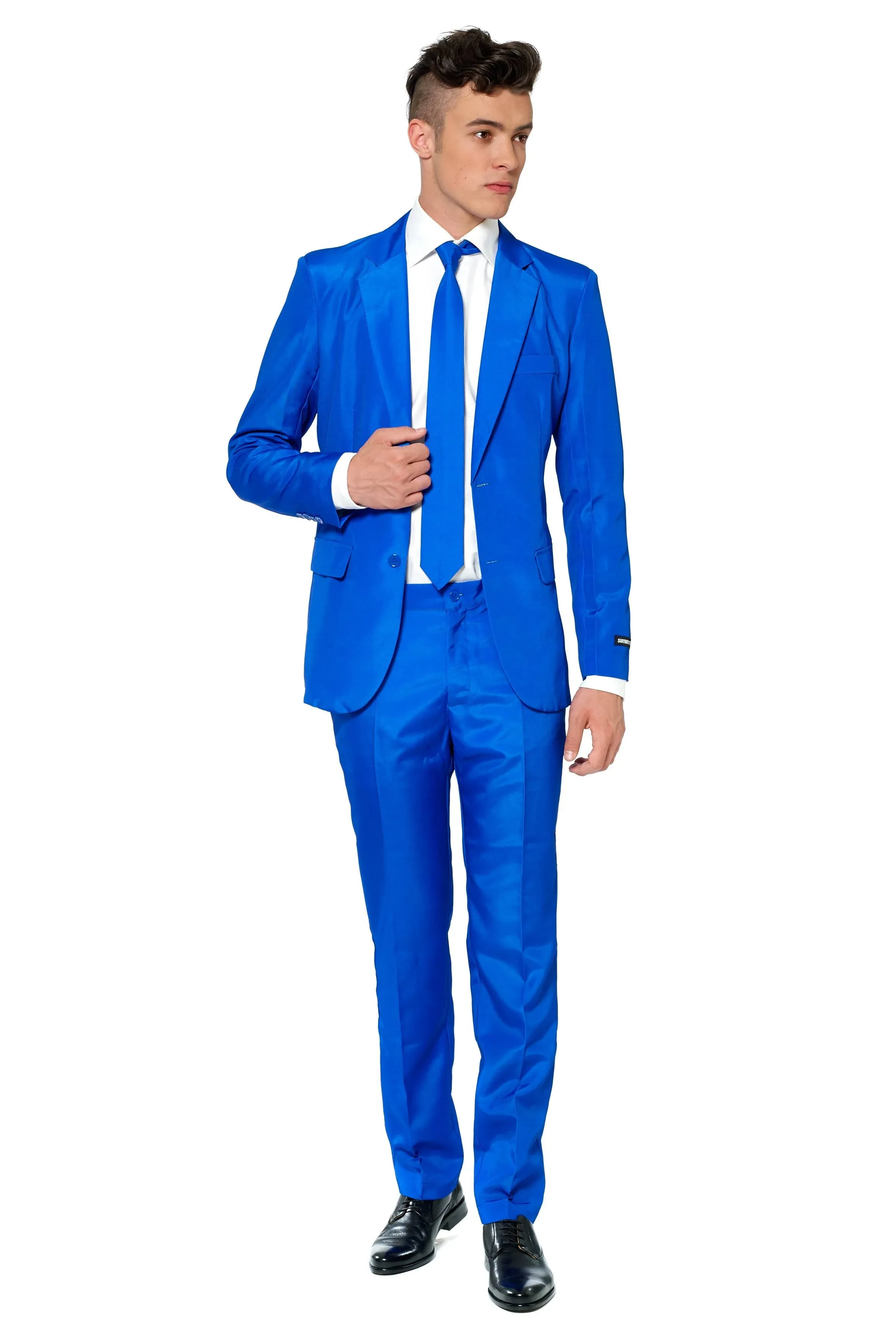 Suitmeister Mens Solid Blue Suit