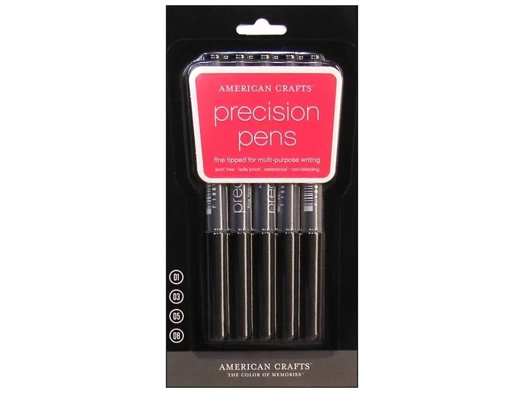 AMC Precision Pen Set 01,03,05,08 pt 5pc