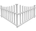 Zippity Outdoor Products 30 in. x 40 in. Ashley Vinyl Corner Picket Accent Fence