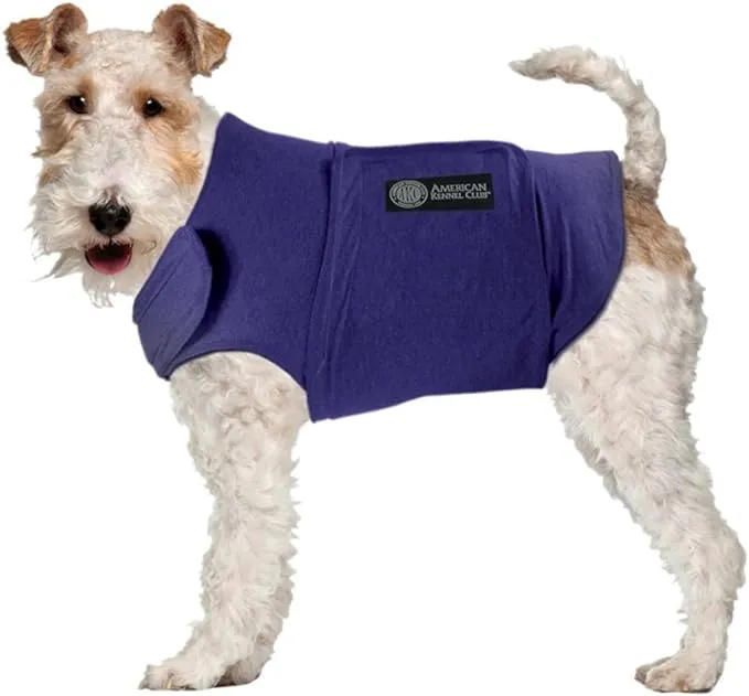 American Kennel Club Anti Anxiety and Stress Relief Calming Coat for Dogs, Extra Small, Blue