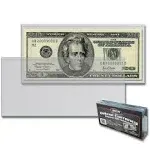 BCW Deluxe Currency Holders - Regular Bill, 50 pack