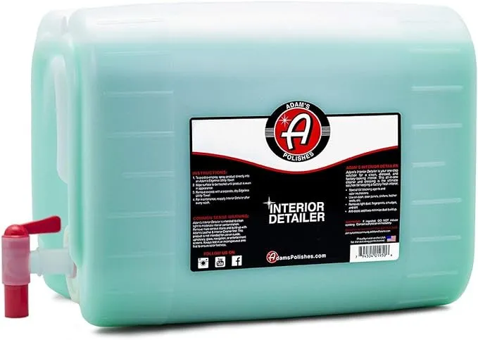 Adam's Interior Detailer (5 Gallon) - Total Car Interior Cleaner, Protectant ...