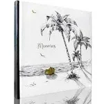 Holoary Photo Album 4x6 160 Photos Two Pictures Per Page, Memo Writing Area for Each Pocket, 160 Pockets 4”x6”, Printed Book Cover Travel Design Natural Beach Vacation Honeymoon Memories