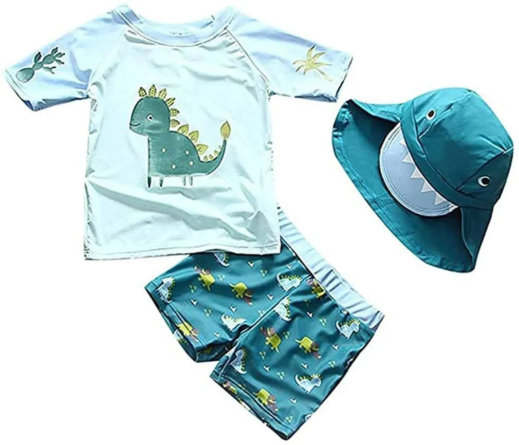 Best for All Baby Toddler Boys Two Pieces Swimsuit Set Swimwear Dinosaur Bathing ...