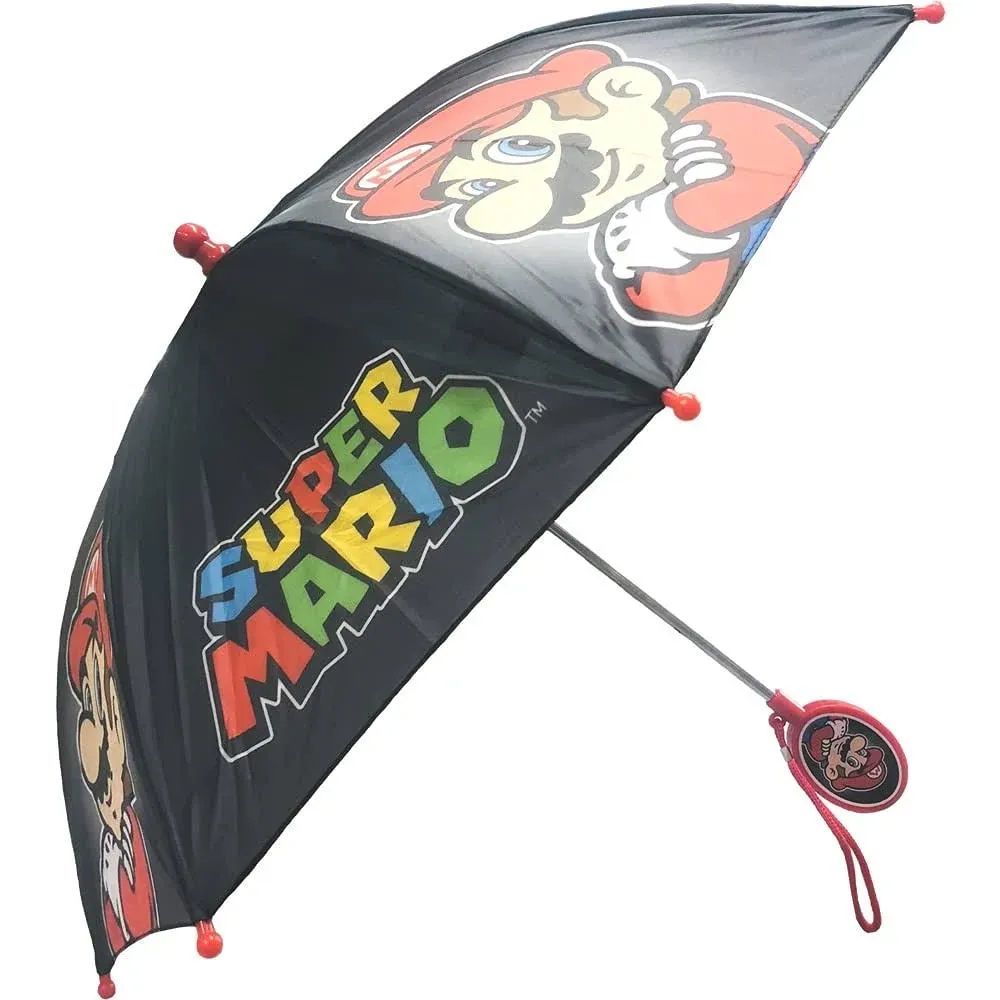 Super Mario Umbrella - Black Multi, One Size