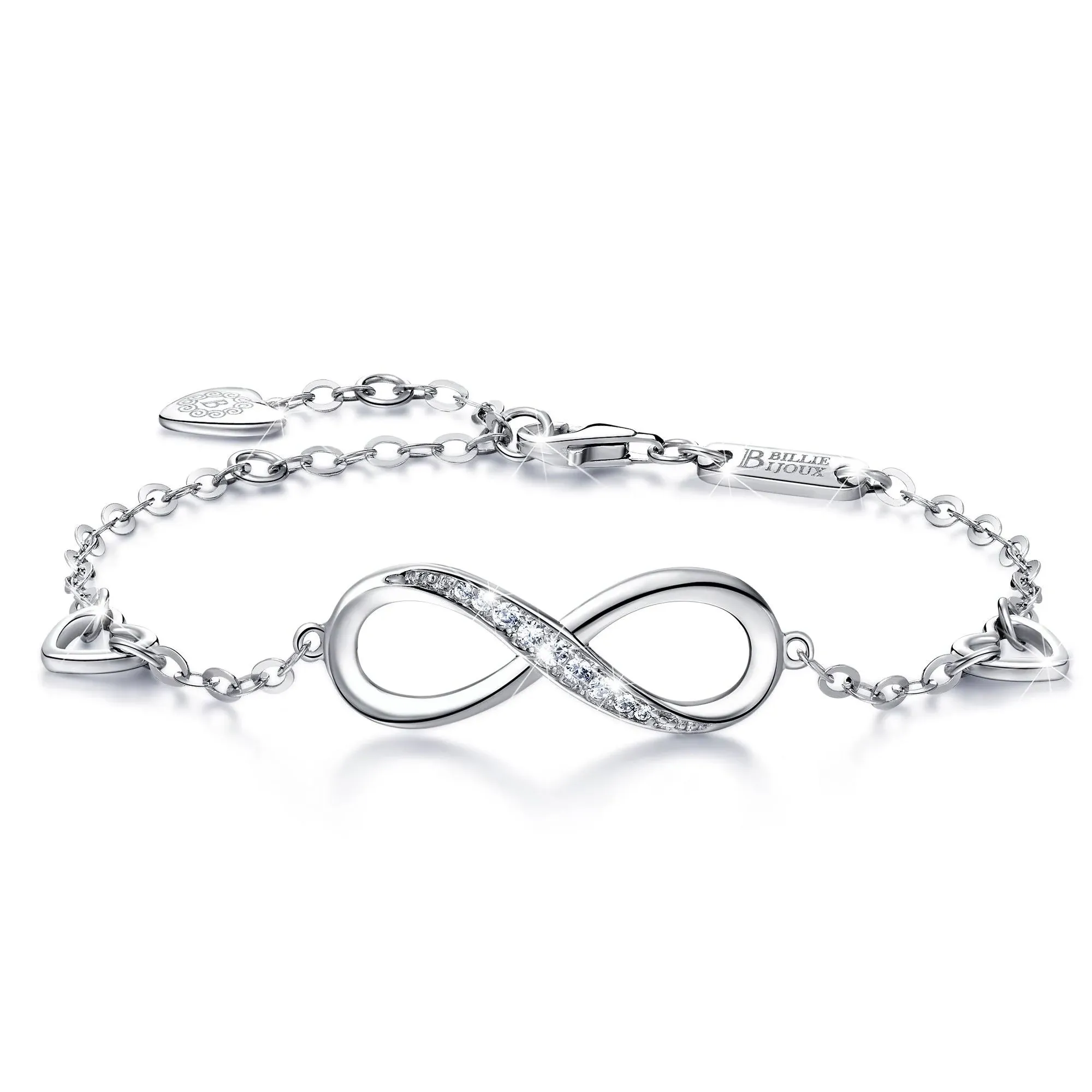 925 Sterling Silver Infinity Endless Love Bracelet