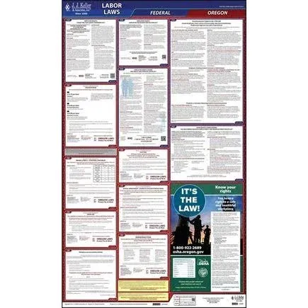 JJ Keller 62890 - 2022 Oregon & Federal Labor Law Posters All in One State ...