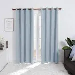 Deconovo 100% Blackout Curtains, Thermal Insulated Window Curtain Drapes for Bedroom, Living Room, Kitchen - 52x90 inch, 2 Panels, Sky Blue