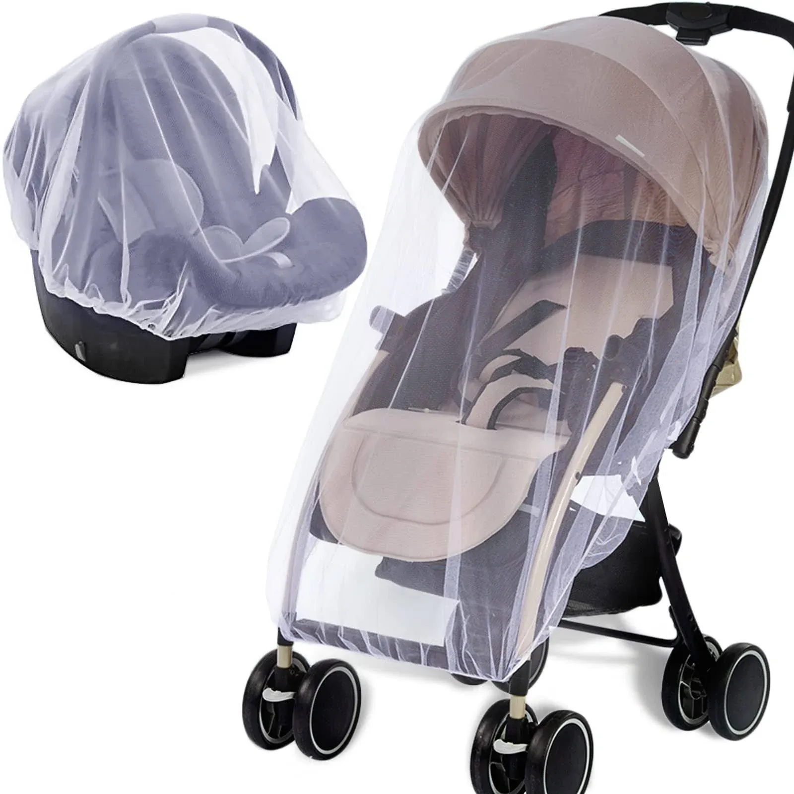 Wanateber Mosquito Net for Stroller - Protective Baby Stroller Mosquito Net 2Pack ...