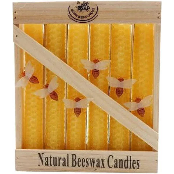 Green Pastures Wholesale Beeswax Yellow Taper Candle 6-Inch