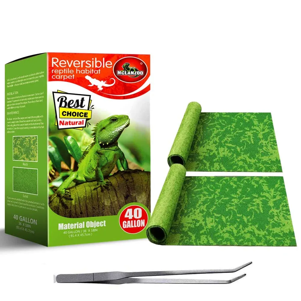 Reptile Carpet, 36 18in Pet Terrarium Liner,Reptiles Cage Mat/Substrate for ...